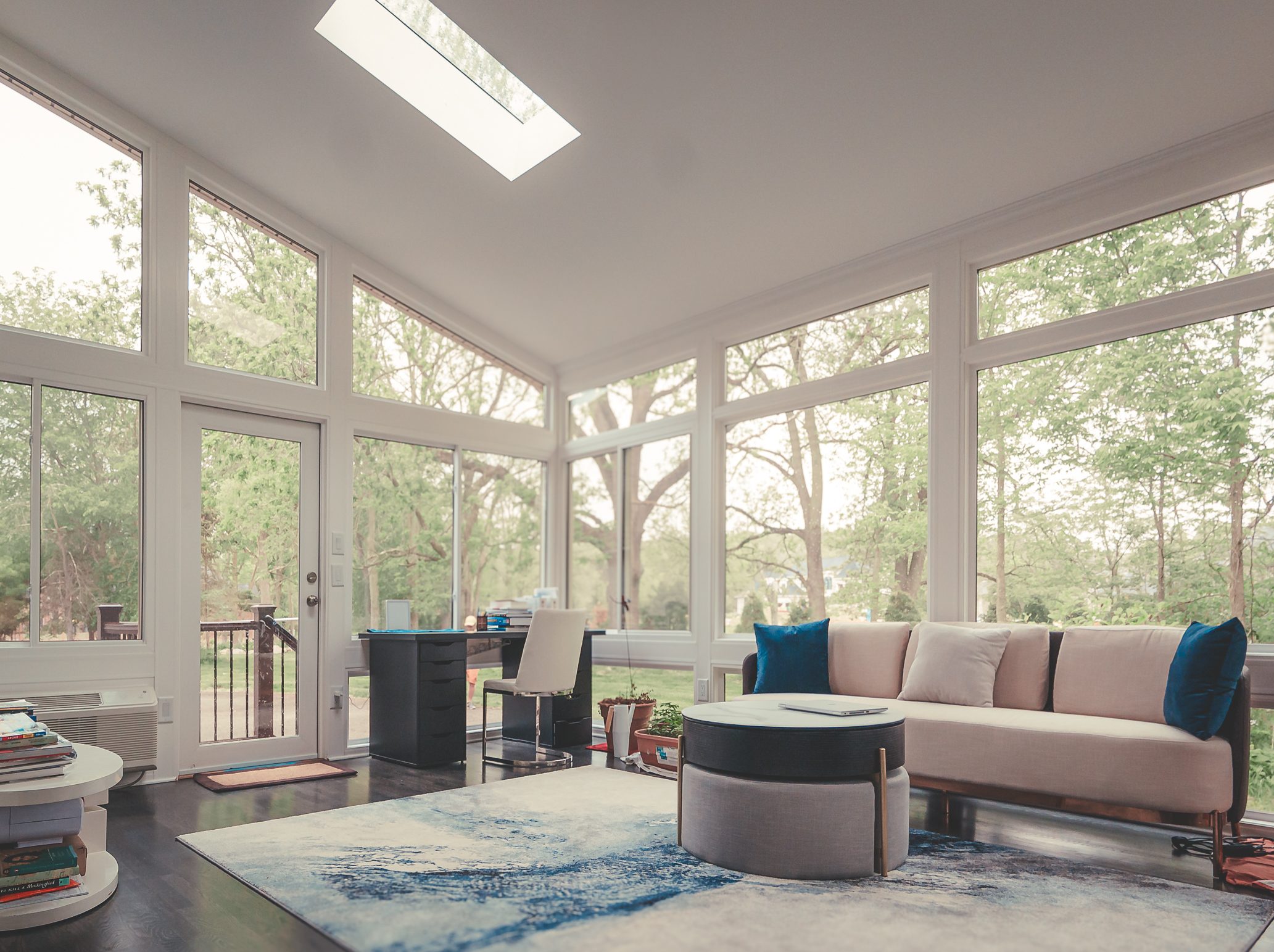 Four-season LivingSpace sunroom interior in a South Jersey home.